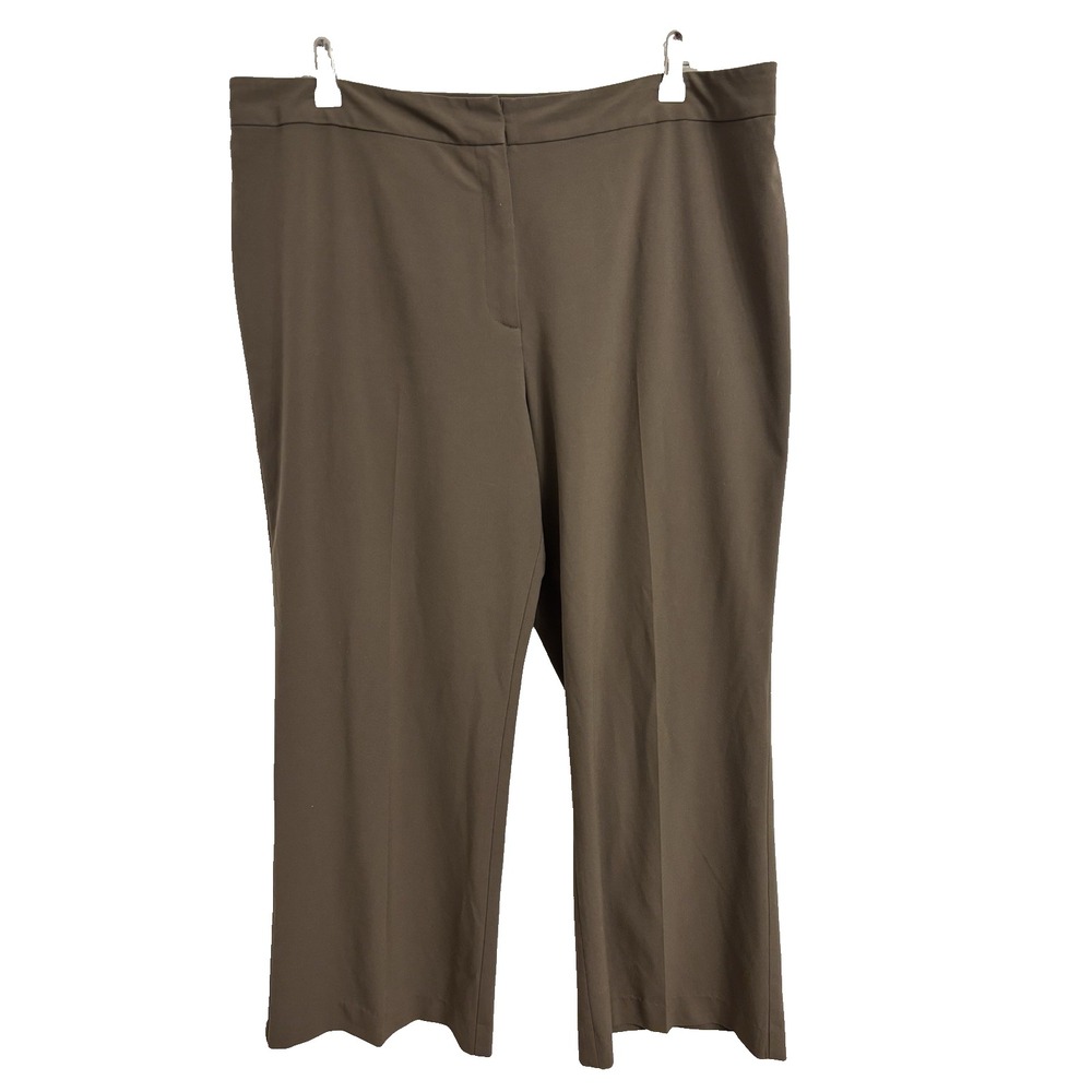 J. Jill Women's 18 Brown Wide Leg Ankle Dress Pants Business Office Career Work